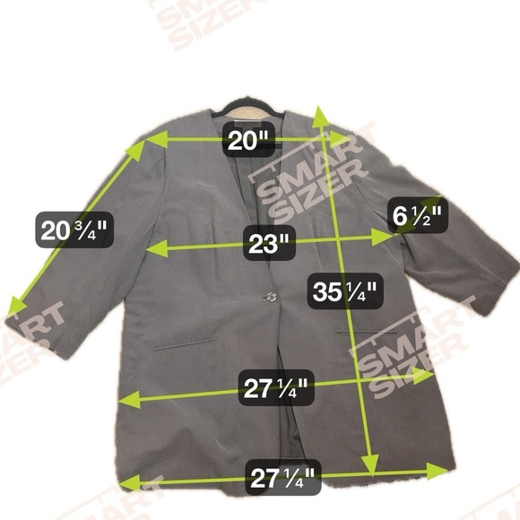 Vintage Signatures 💯Silk Blazer w/ Button Closure
and Shoulder Pads - Picture 6 of 6